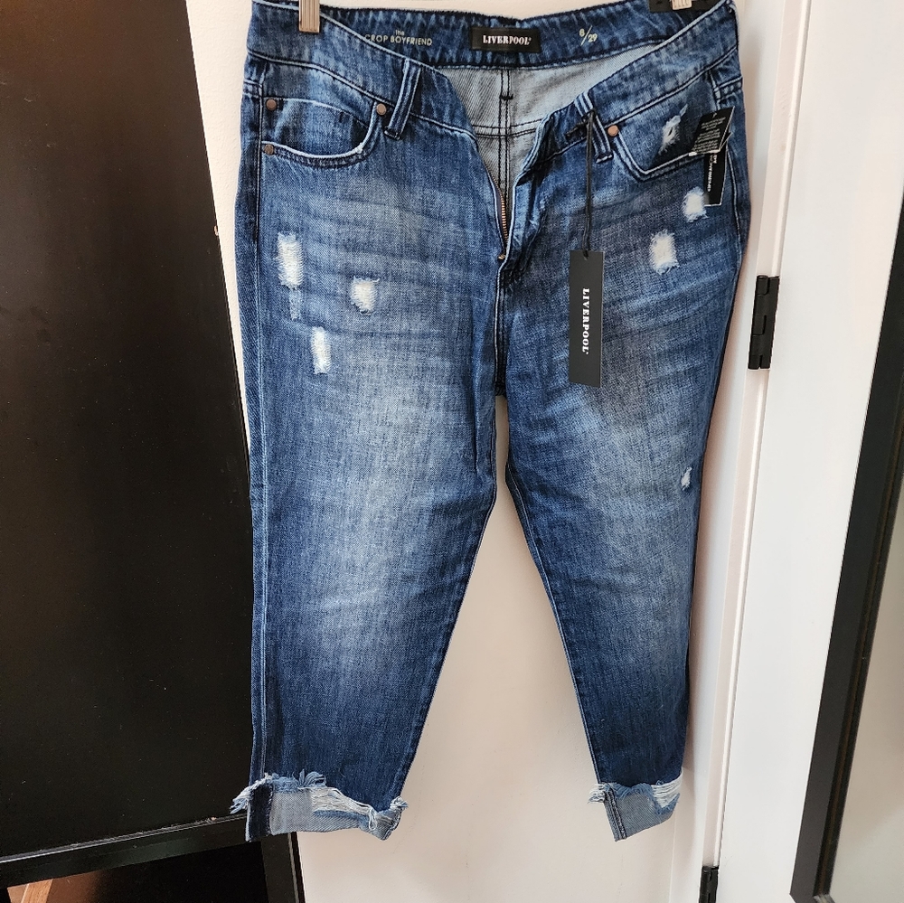 Liverpool cropped boyfriend jeans sz. 8/29